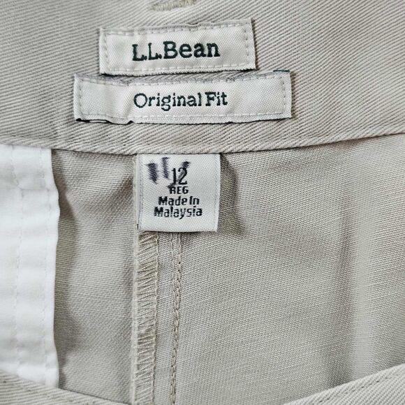 LL Bean Size 12 Regular Women's Original Fit Khaki Pants - Picture 3 of 8